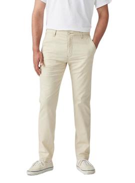 Calça Chino Standard Taper bege Levi's XX para homem.