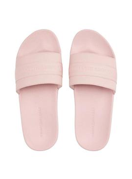 Chinelos Tommy Hilfiger Poolside rosa para mulher