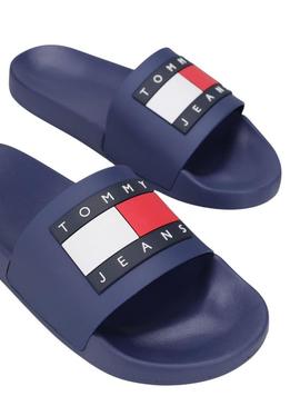 Chinelos Tommy Jeans Pool Slide azul para mulher