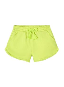 Short Mayoral   desportivo básico amarelo para menina