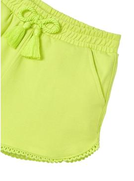 Short Mayoral   desportivo básico amarelo para menina