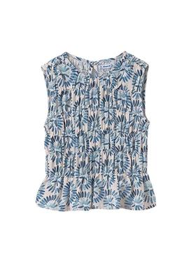 Top Mayoral estampado azul de para meninas.