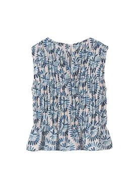Top Mayoral estampado azul de para meninas.