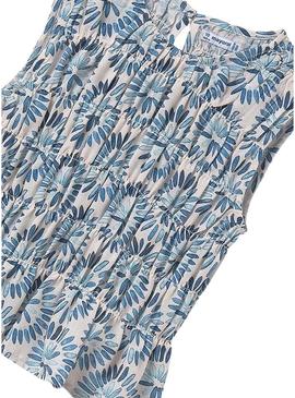 Top Mayoral estampado azul de para meninas.