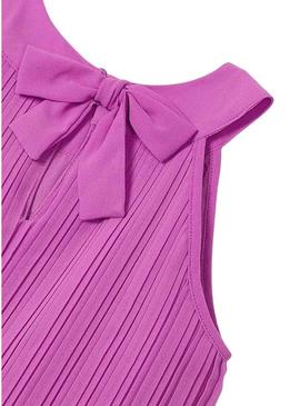 Vestido plissado rosa Mayoral para menina.