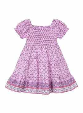 Vestido Mayoral estampado ninho de abelha para menina