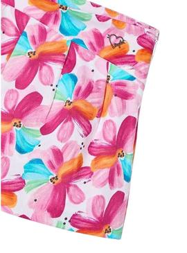 Saia calça Mayoral  estampada floral  para menina.