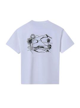 Camiseta Mayoral com texto bordado branco para menino.