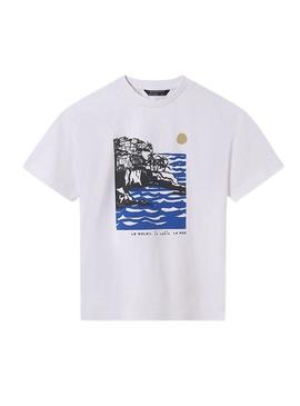 Camisa Mayoral paisagem branca para menino