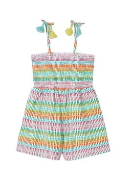 Jumpsuit  Mayoral curto estampado favo de mel menina