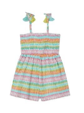  Jumpsuit  Mayoral curto estampado favo de mel menina