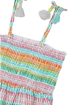  Jumpsuit  Mayoral curto estampado favo de mel menina