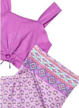 Conjunto Mayoral calça estampada e top para menina  .