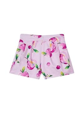 Saia-calça Mayoral estampada rosa para menina