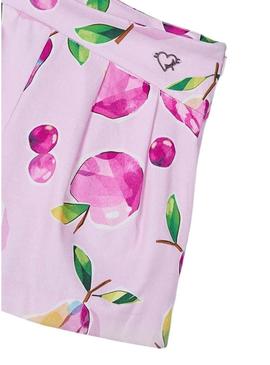 Saia-calça Mayoral estampada rosa para menina