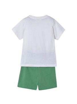 Conjunto de bermuda e camiseta de tartaruga para crianças da marca Mayoral.