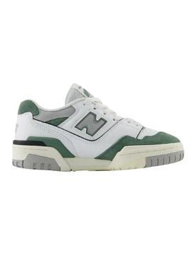 Sapatilhas New Balance 550 branco verde para crianças