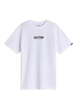 Camiseta Vans Shattered branca para criança.
