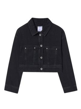 Jaqueta jeans Mayoral preta para menina