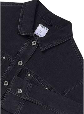 Jaqueta jeans Mayoral preta para menina