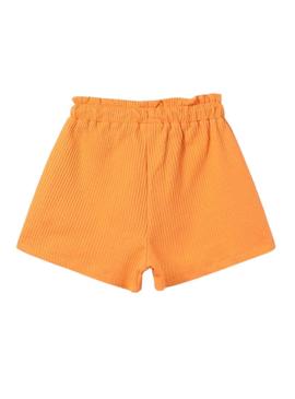 Calções Mayoral cor laranja para menina.