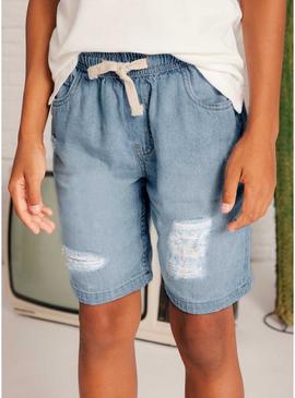 Bermuda Mayoral denim rasgada para menino