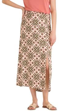 Saia Naf Naf  midi multicolorida para mulher.