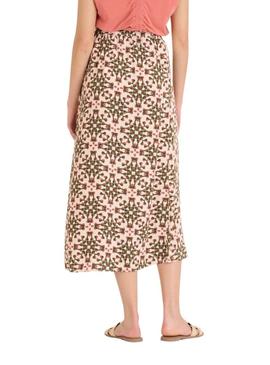 Saia Naf Naf  midi multicolorida para mulher.