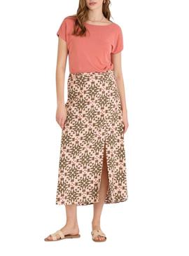 Saia Naf Naf  midi multicolorida para mulher.