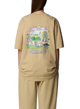 Camiseta The North Face x Patron bege para homem e mulher.