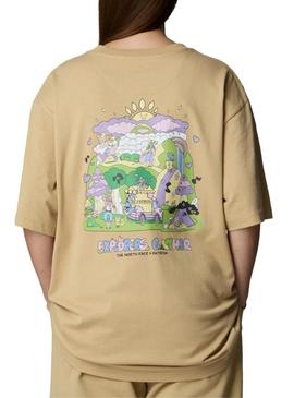 Camiseta The North Face x Patron bege para homem e mulher.