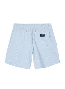 Calção de banho Silbon listrado azul para homem