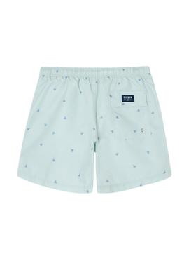 Fato de banho Silbon Mini Raquetas turquesa para homem.