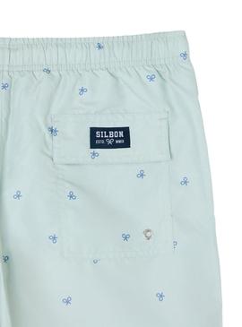 Fato de banho Silbon Mini Raquetas turquesa para homem.