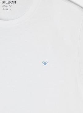 Camiseta Silbon Círculo branco para homem