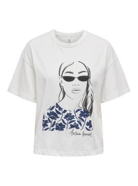 Camiseta Only Tenna estampado fashion para mulher