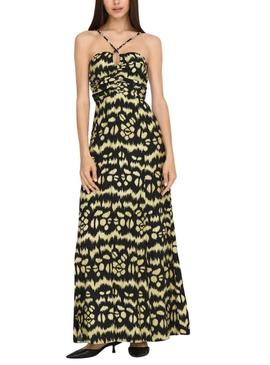 Vestido Only Zeven  longo estampado para mulher.