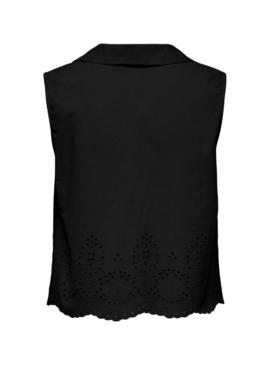 Camisa Only Roxanne Resort negro para mulher.