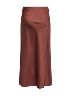 Saia Only Chigo grená acetinada para mulher