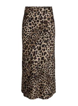 Saia de cetim estampada de leopardo Only Chigo para mulher.