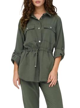 Jaqueta Only Aris cargo verde para mulher