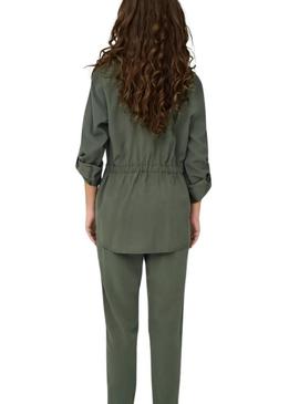 Jaqueta Only Aris cargo verde para mulher