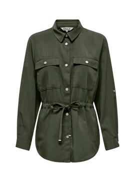 Jaqueta Only Aris cargo verde para mulher