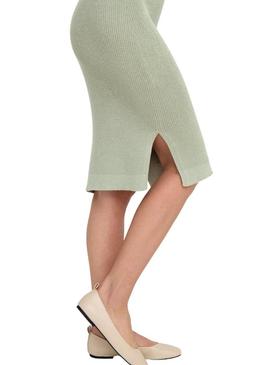 Vestido Only de malha Lina verde para mulher