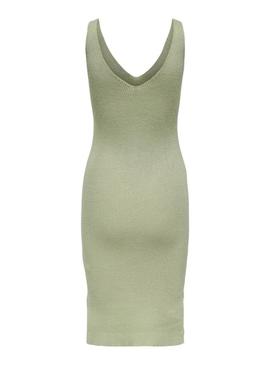 Vestido Only de malha Lina verde para mulher