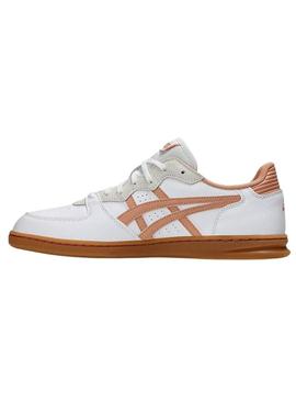 Tênis Asics Skyhand OG branco e rosa para mulher