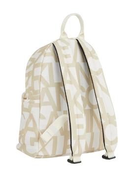 Mochila Calvin Klein Jeans Monologo bege para menina e menino