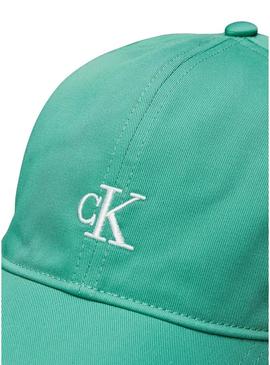  Boné Calvin Klein Jeans Monograma verde para meninos e meninas.