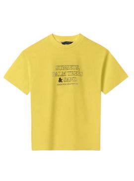 Camisola Mayoral com texto bordado em amarelo para menino