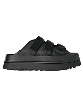 Sandálias UGG Goldenglow Slide preto para mulher.